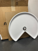 Rev-A-Shelf 6421-24-11-52 Classic Plastic 1-Shelf 24" Kidney Shaped Lazy Susan for Corner Base Cabinets - White