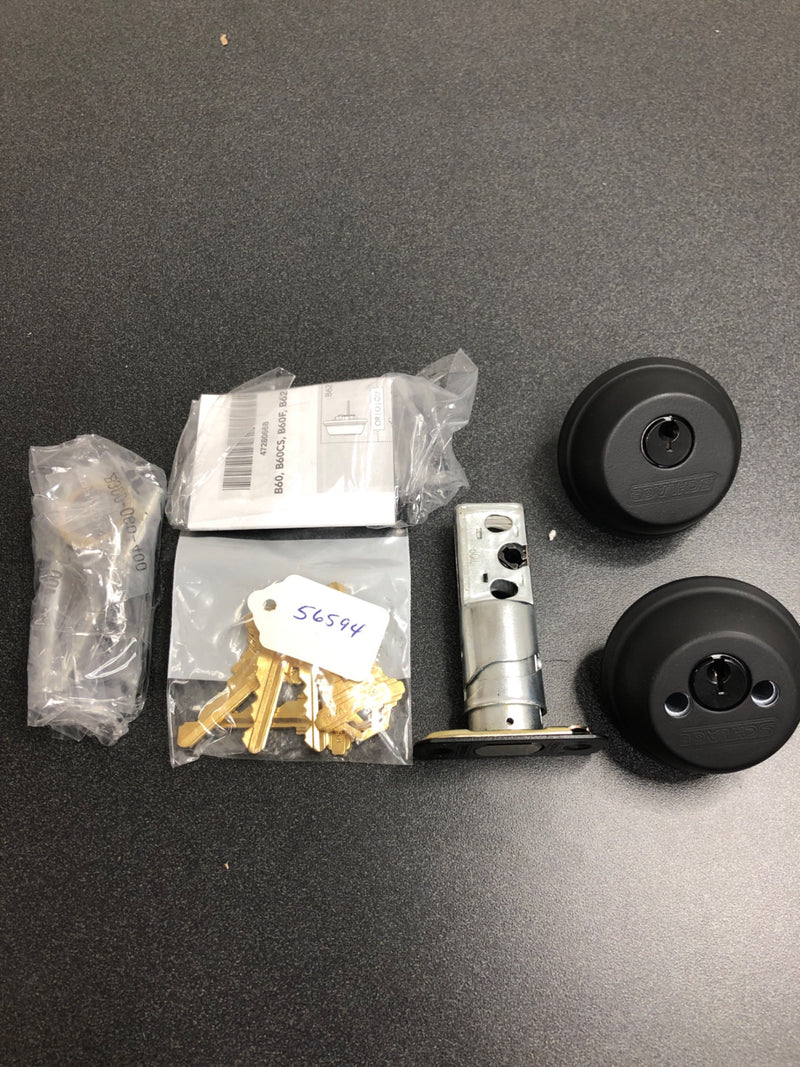 Schlage B62622 Double Cylinder Grade 1 Deadbolt from the B-Series - Matte Black