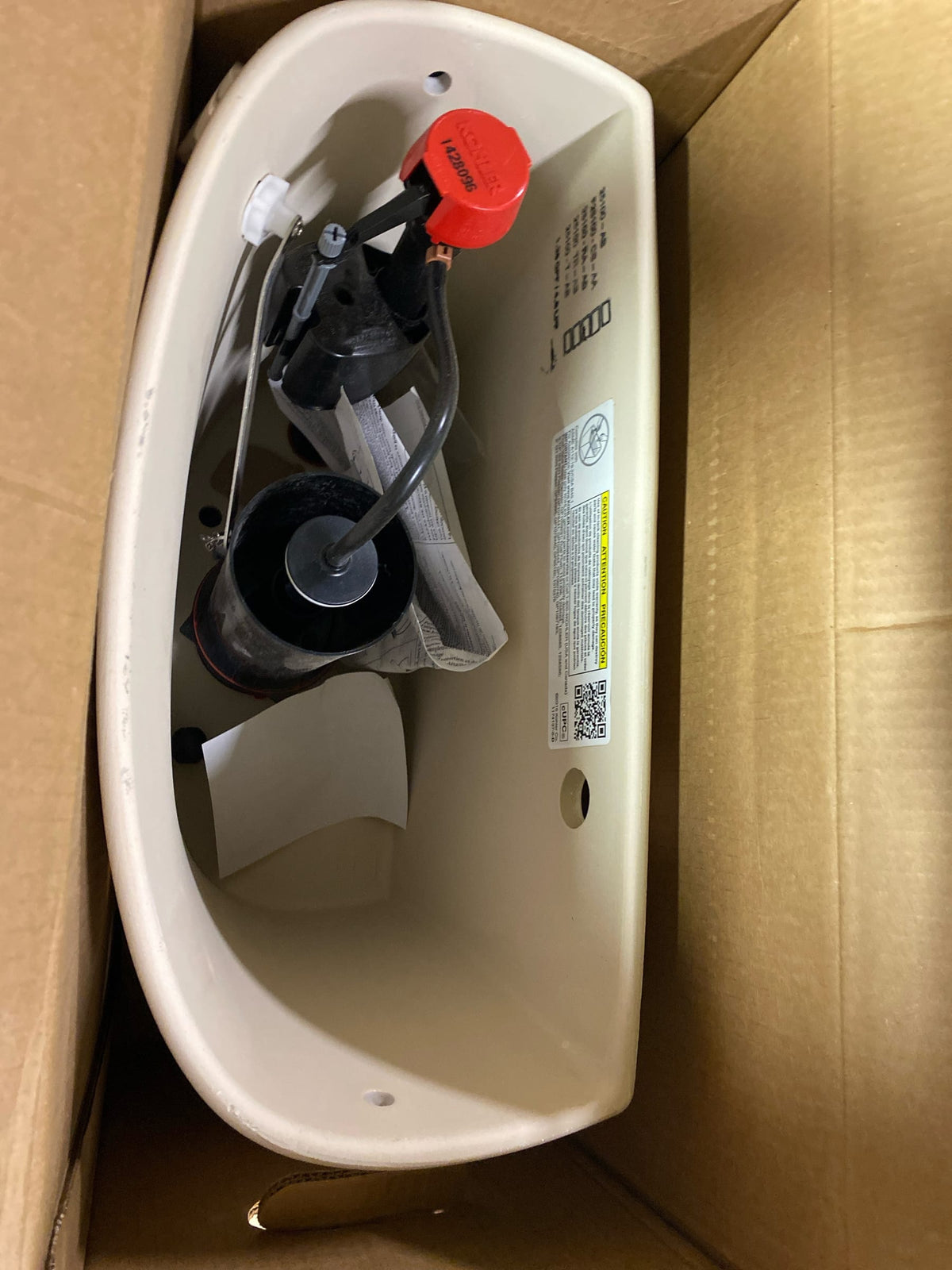 KOHLER Kingston 1.28 Toilet Tank with Tank Cover Locks