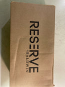 Baldwin PSVASCFR055 Vashon Passage Door Knob Set with Contemporary 5" Rose from the Reserve Collection - Polished Nickel
