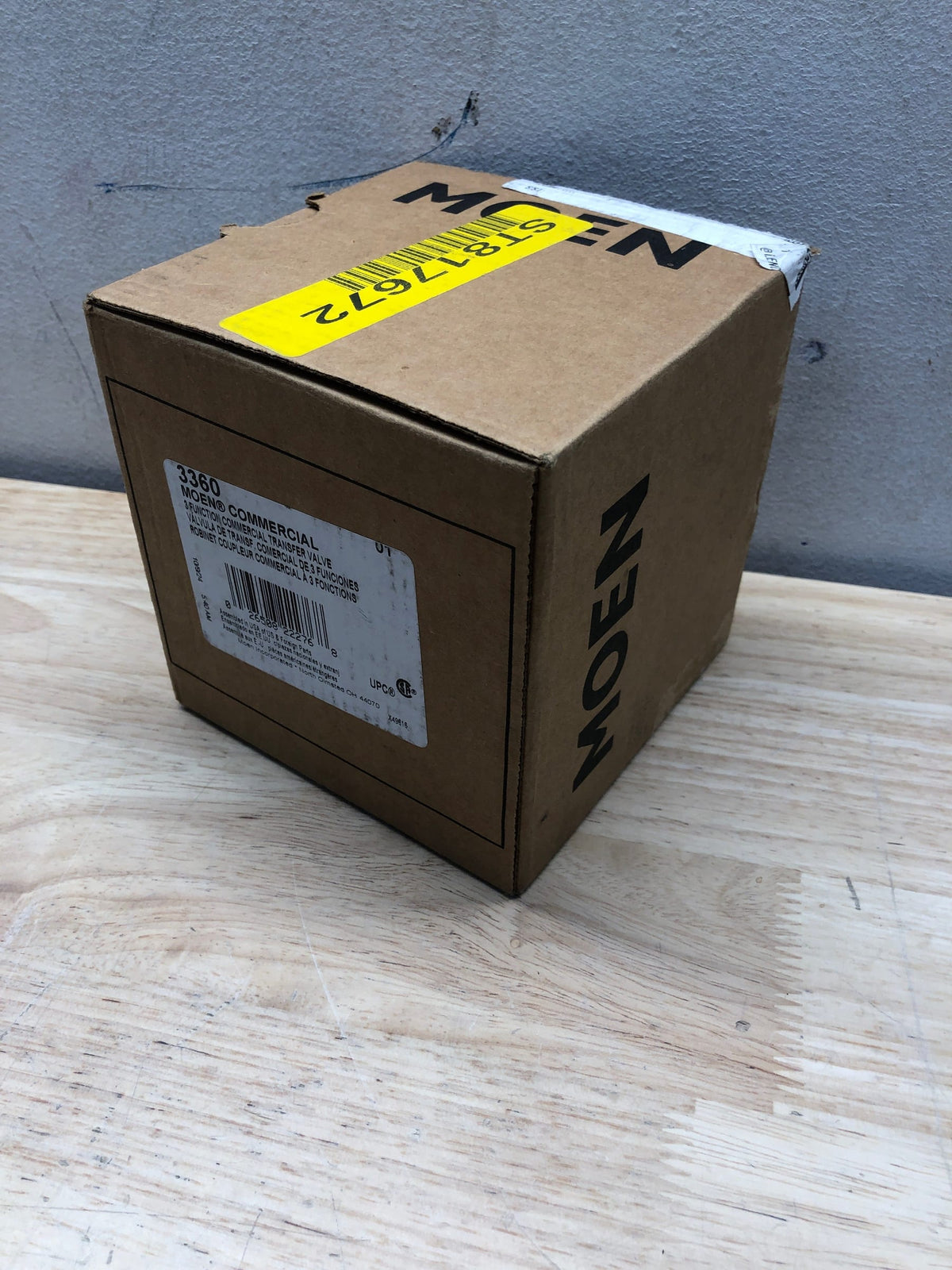 Moen 3360 Commercial Brass Three-Function Shower Transfer Valve, Standard 1/2-Inch CC Connections