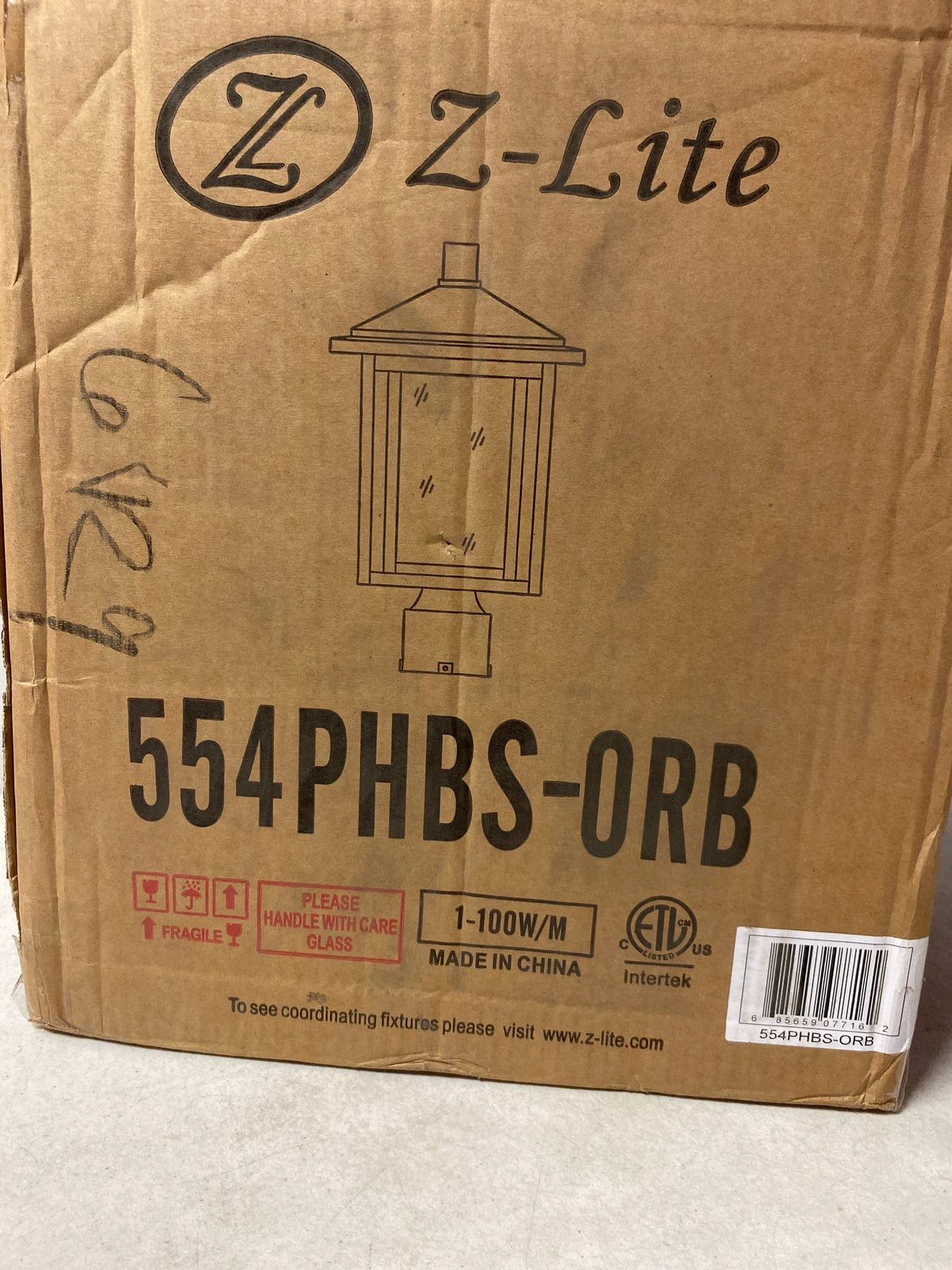 Z-Lite 554PHBS-ORB Aspen Single Light 15" Tall Outdoor Single Head Post Light - Oil Rubbed Bronze