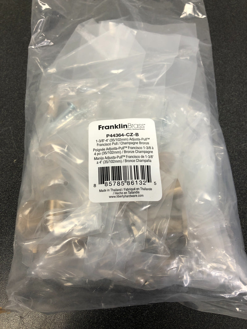 Liberty Hardware P44364-CZ-B Bar Series 1-3/8 to 4 Inch Adjustable Center to Center Bar Cabinet Pull - Pack of 5 - Champagne Bronze