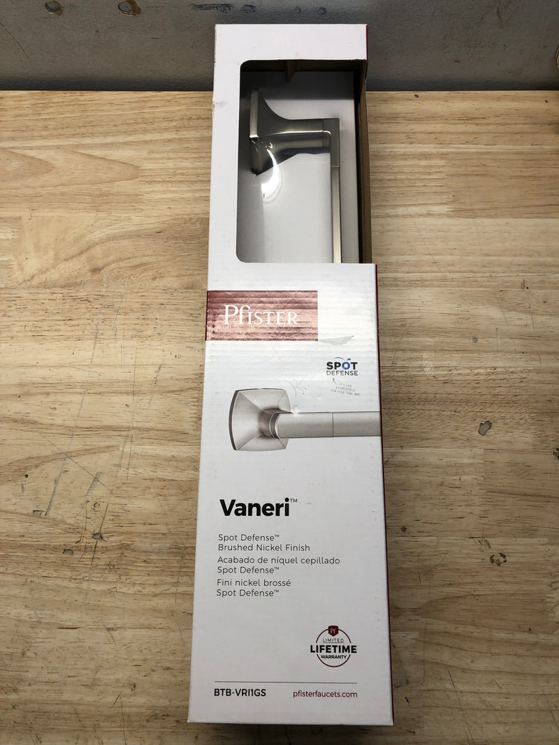 Pfister BTB-VRI1GS Vaneri 18" Towel Bar - Spot Defense Brushed Nickel