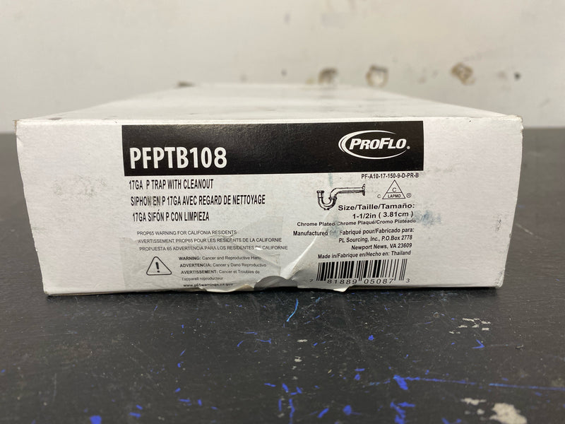 PROFLO PFPTB108 PROFLO PFPTB108 12-1/4" Adjustable Tubular P-Trap with Cleanout (1-1/2" X 1-1/2" Connections)