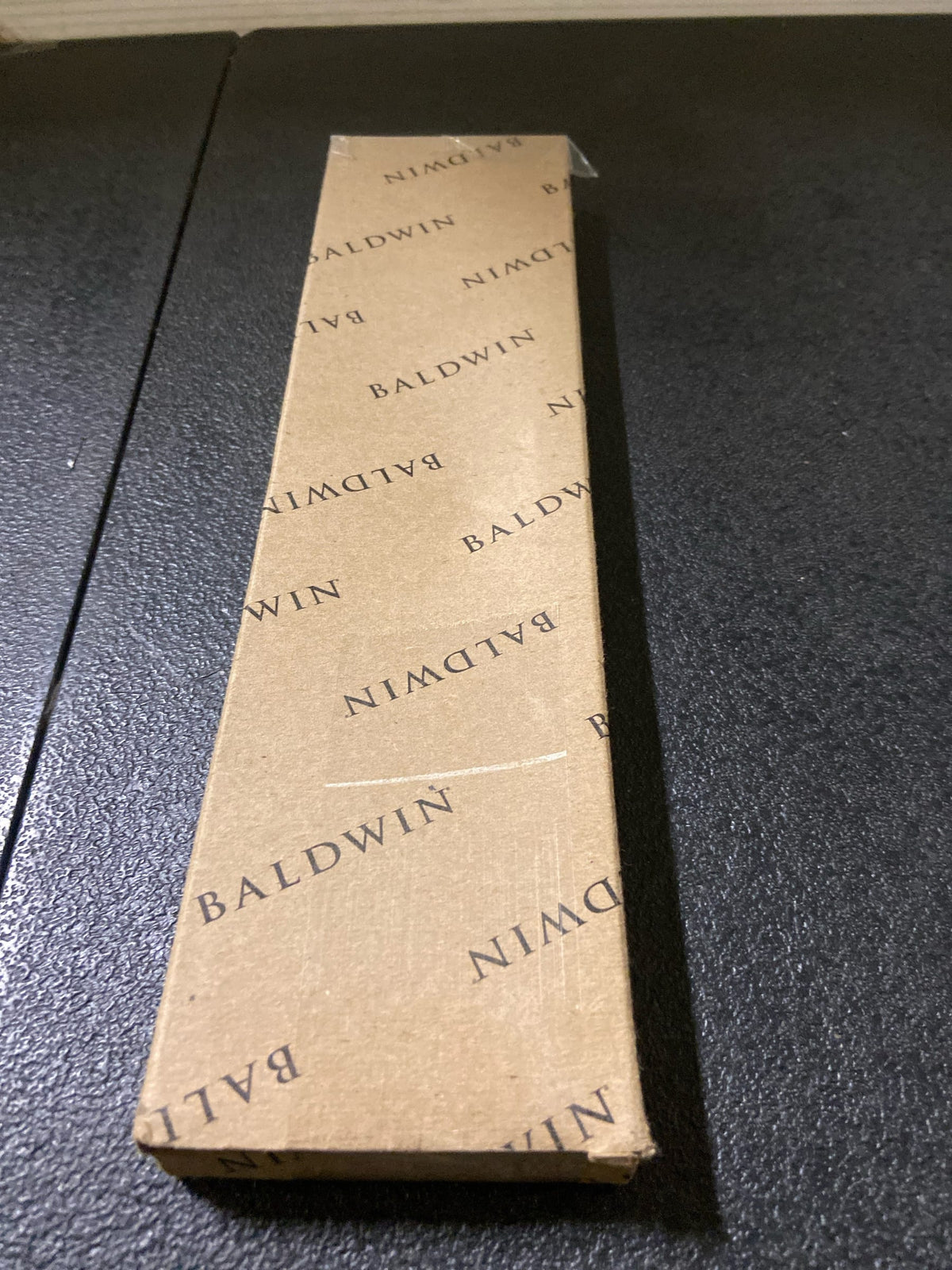 Baldwin 0015.044 Magazine Sized Spring Tension Brass Letter Box Plate - PVD Satin Brass