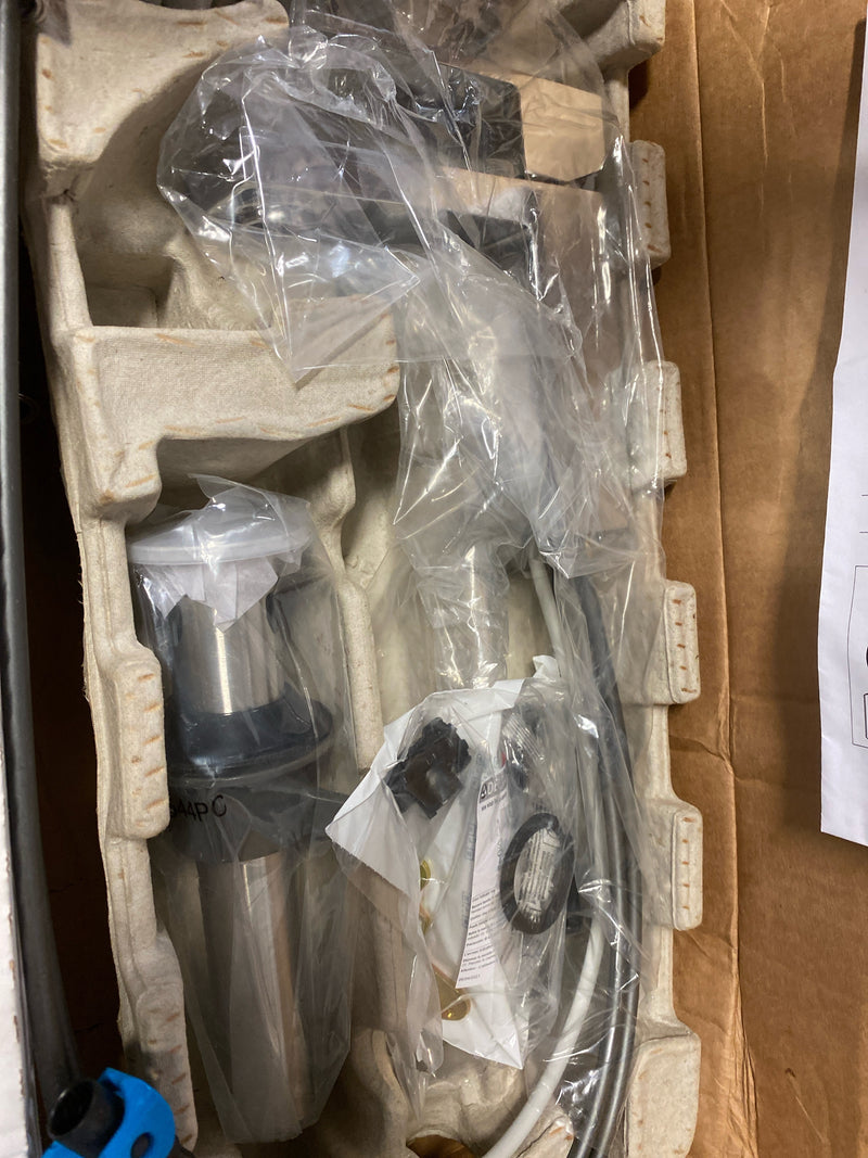 Delta 567LF-PP Modern 1.2 GPM Single Hole Bathroom Faucet with Push Pop-Up Drain Assembly - Includes - Chrome