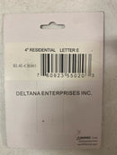 Residential Letter E Brass 4"