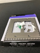 Amerelle 90RRAN Antiquity 2 Gang Rocker Metal Wall Plate - Antique Nickel