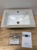 DXV DD20110000415 17-5/8 x 12-5/8 in. Rectangular Undermount Bathroom Sink in Canvas White