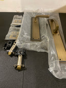 Signature Hardware 479314 Aurick Right Handed Solid Brass Dummy Door Lever Set - Antique Brass