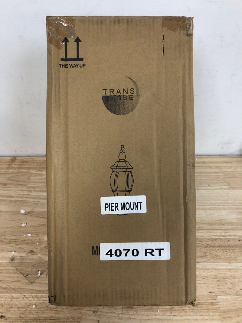 Trans Globe Lighting 4070 RT Francisco 4 Light 30" Tall Outdoor Pier Mount Post Light - Rust