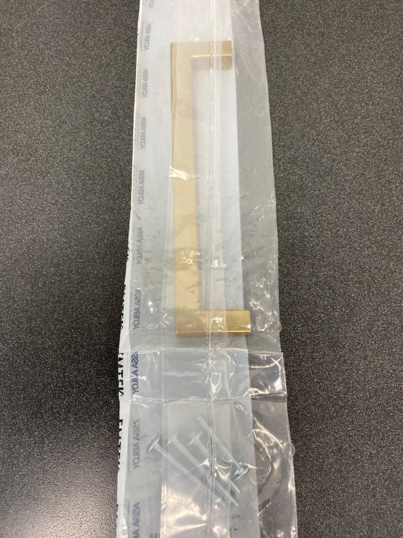 Emtek 86707US4 Warwick 6 Inch Center to Center Handle Cabinet Pull from the Modern Rectangular Collection - Satin Brass