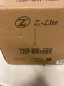 Z-Lite 726P-MW+HBR Z-Studio 13" Wide Pendant - Matte White / Heritage Brass