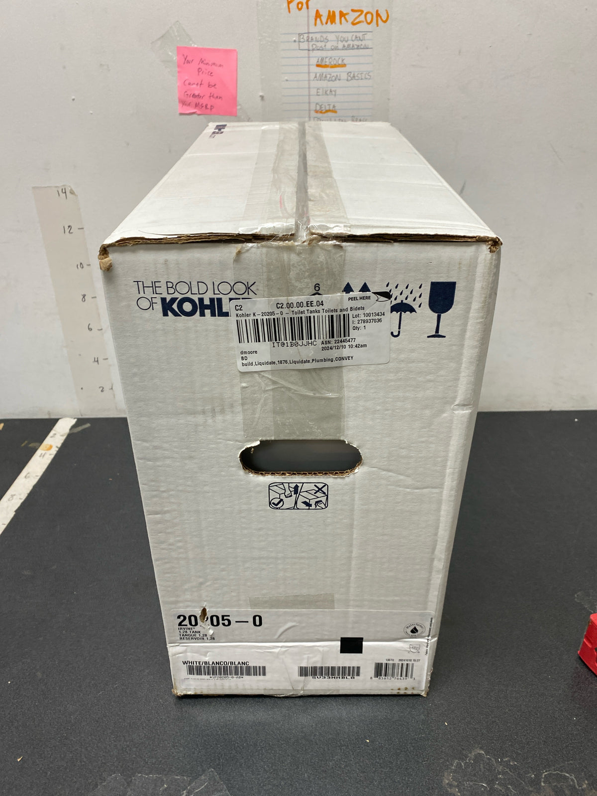 Kohler K-20205-0 Irvine 1.28 GPF Toilet Tank Only with AquaPiston Technology - White