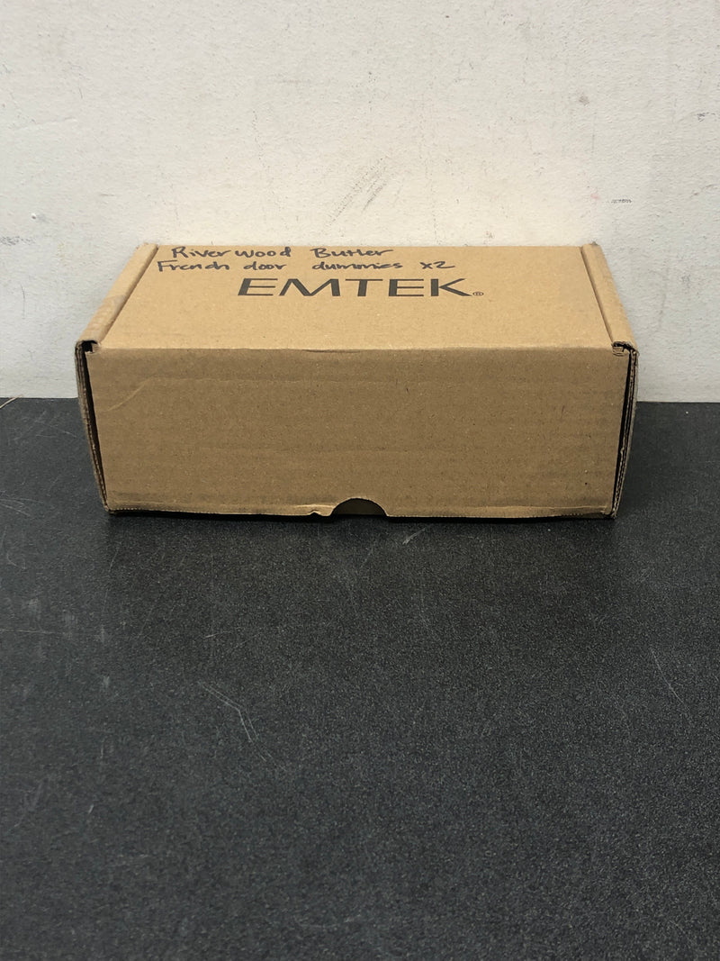Emtek 810EUS19 Egg Brass Modern Passage Knobset - Flat Black