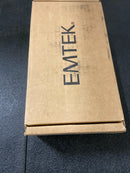Emtek 5212ROUUS15 Round Knobset Privacy Door Knob Set with Modern Rectangular Rose - Satin Nickel