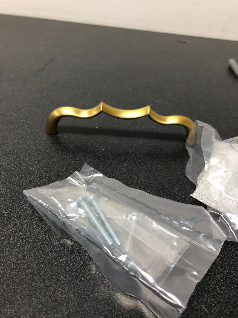 Belwith Keeler B076141-BGB Trellis 5-1/16" Center to Center Quatrefoil Cabinet Handle / Drawer Pull - Brushed Golden Brass