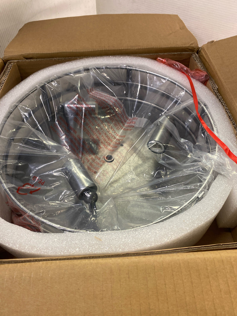 Uolfin X7AAMBHD23694MI Modern Farmhouse Drum Ceiling Light 3-Light Rustic Wood Accent Flush Mount Ceiling Light with Water-Rippled Glass Shade