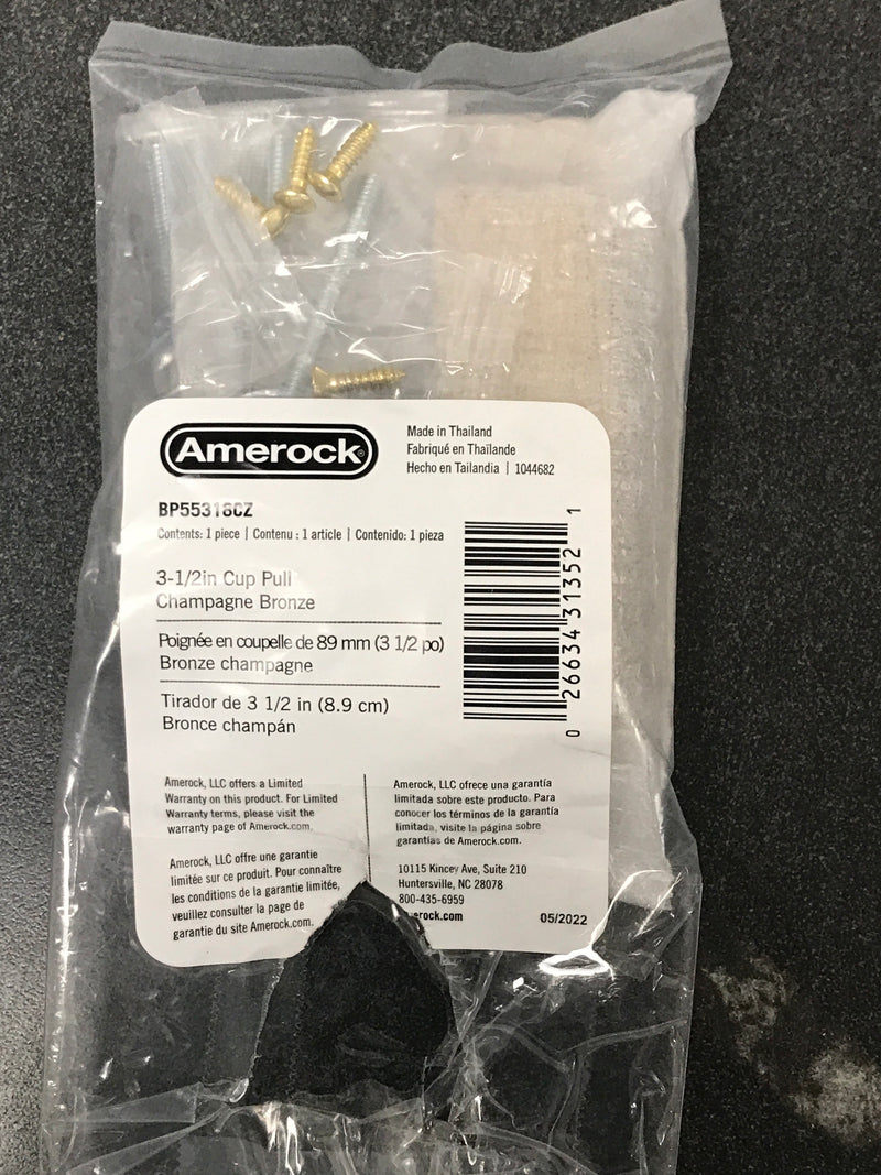 Amerock BP55318CZ Highland Ridge 3-1/2 Inch Center to Center Cup Cabinet Pull - Champagne Bronze