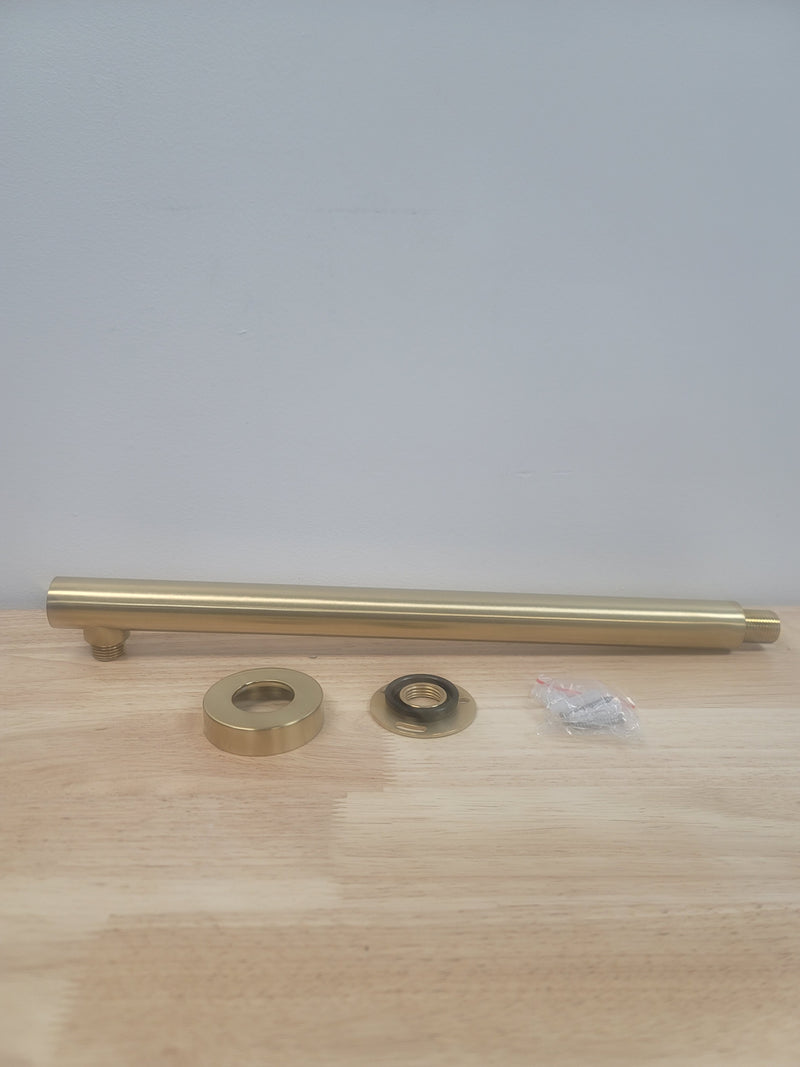 Fortis 92745S2BG Brera 16" Wall Mounted Shower Arm with Wall Flange - Brushed Gold