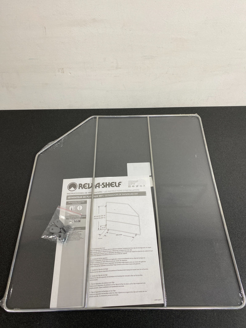 Rev-A-Shelf 597-18CR-52 597 Series 18 Inch Tray Divider with Mounting Clips - Chrome