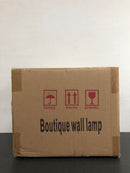 Lamqee 09FDL0097ABK 7.9 in. H. 1-Lightt Black Without Chain Wall Sconce Clear Glass Globe-Light