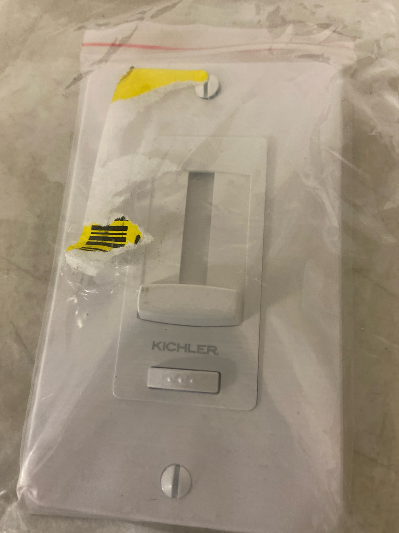 Kichler 1DDTRIMWH Single Gang Wall Plate for Under Cabinet System LED Dimmer - White Material