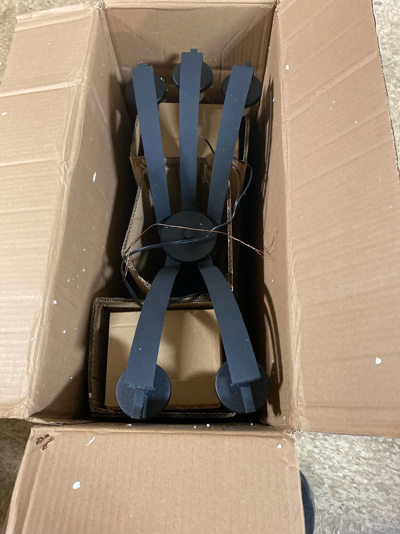 Minka Lavery 4105-66 Parsons Studio 5 Light 26" Wide Vantage Chandelier with Clear / Etched White Glass Shades - Sand Coal