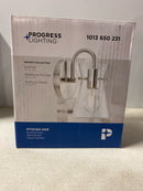 Progress lighting P710150-009 Briosco Collection 1-Light Brushed Nickel Modern Industrial Wall Sconce for Bathrooms and Powder Rooms