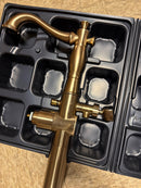 Delta T4797-CZFL-LHP Cassidy Gold 1-Handle Floor-Mount Roman Tub Faucet Trim Kit in Champagne Bronze (Valve and Handle Not Included)