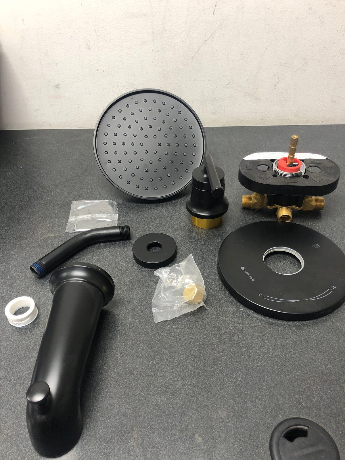 Glacier bay HD873X-1910H Oswell Single Handle 1-Spray Tub and Shower Faucet 1.8 GPM in Matte Black (Valve Included)
