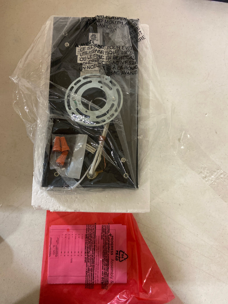 Progress Lighting P710072-031 Linen Single Light 12" Tall Wall Sconce with Etched Glass Shade - Black