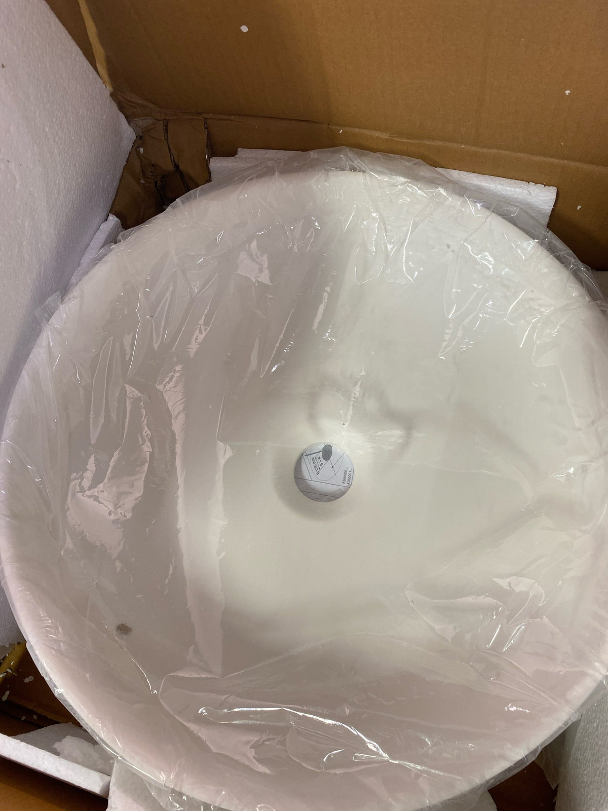 Sivida 15-3/4" Circular Solid Surface Vessel Bathroom Sink