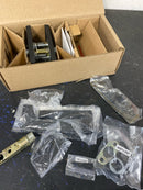 Baldwin PVSQUCFR190 Square Privacy Door Lever Set with 5 Inch Rectangle Rose from the Reserve Collection - Satin Black