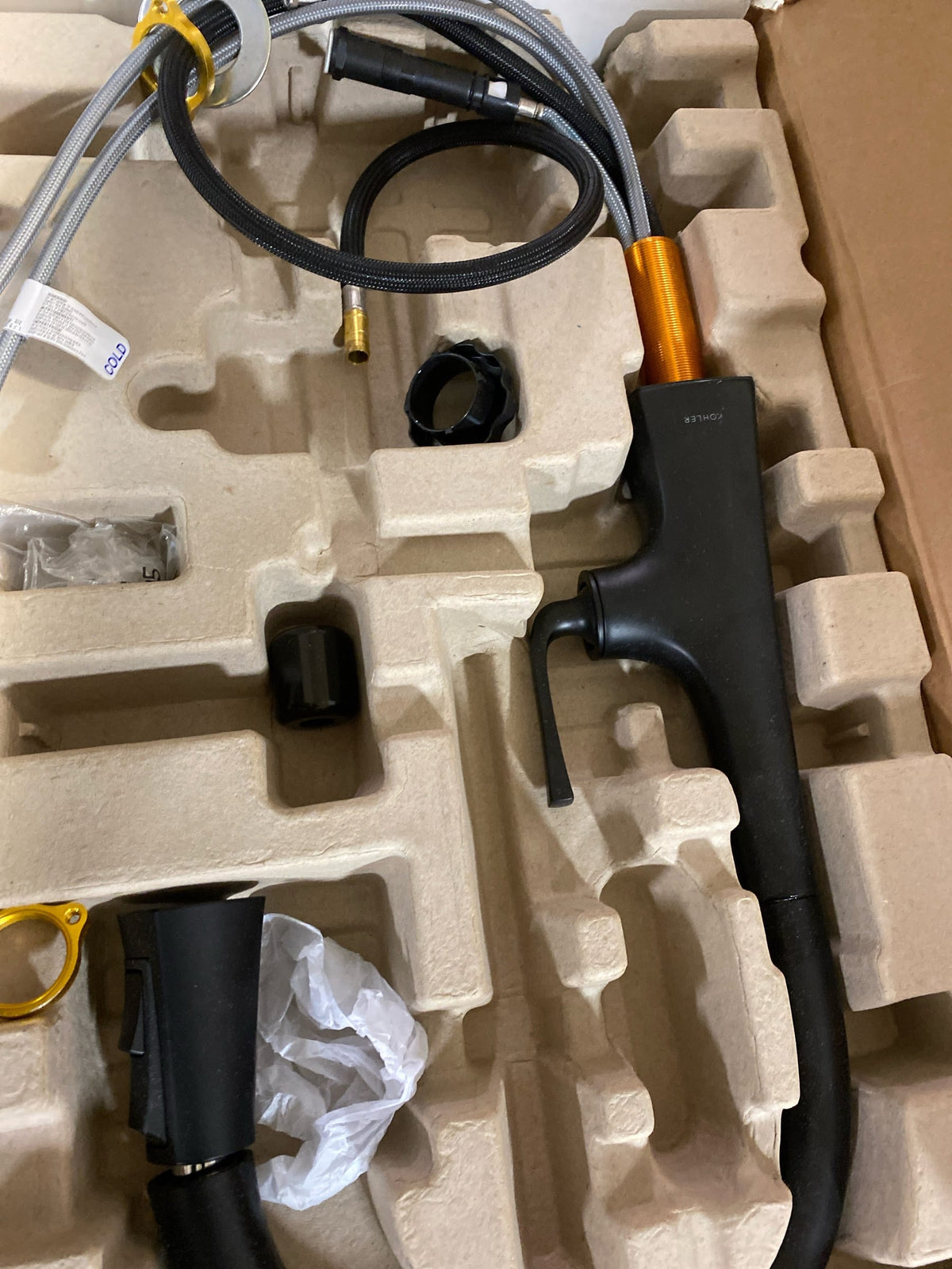 Kohler K-22062-BL Graze 1.5 GPM Single Hole Pull Down Kitchen Faucet - Matte Black