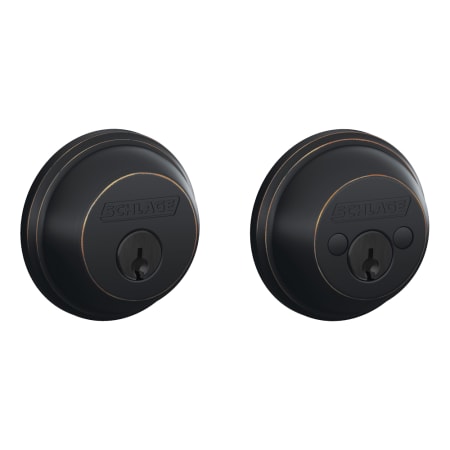 Schlage Double Cylinder Grade 1 Deadbolt from the B-Series - Aged Bronze