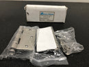 Deltana SS35BU32 3.5" x 3.5" Stainless Steel Square Corner Ball Bearing Mortise Hinge - Pair - Polished Stainless Steel