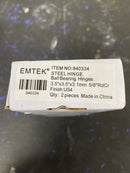 Emtek 94033US4 3.5" x 3.5" Ball Bearing 5/8" Radius Corners Mortise Hinge - Pair - Satin Brass
