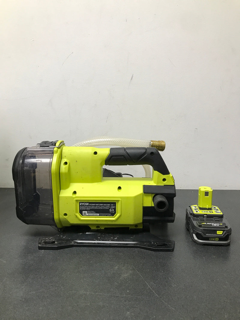 Ryobi RY20WP182K ONE+ HP 18V 1/4 hp Cordless Battery Powered Transfer Pump with 2.0 Ah Battery and Charger
