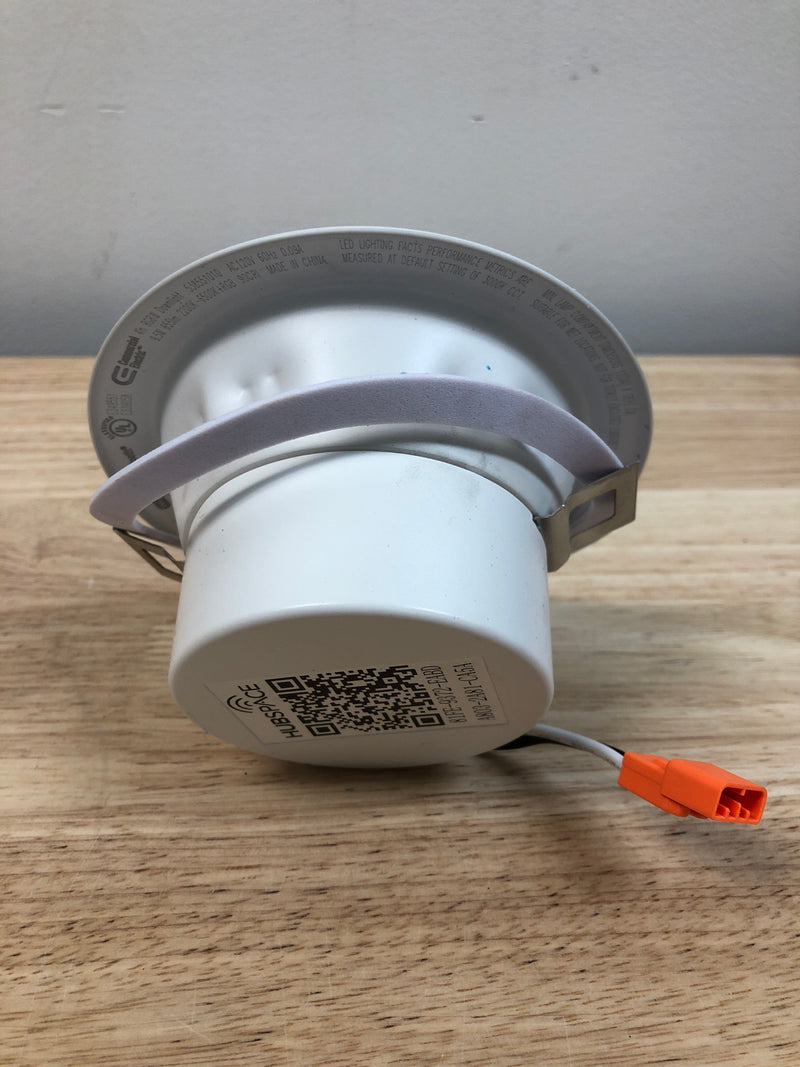 Commercial electric 538551010 4 in. Smart Adjustable CCT Integrated LED Recessed Light Trim Powered by Hubspace New Construction Remodel
