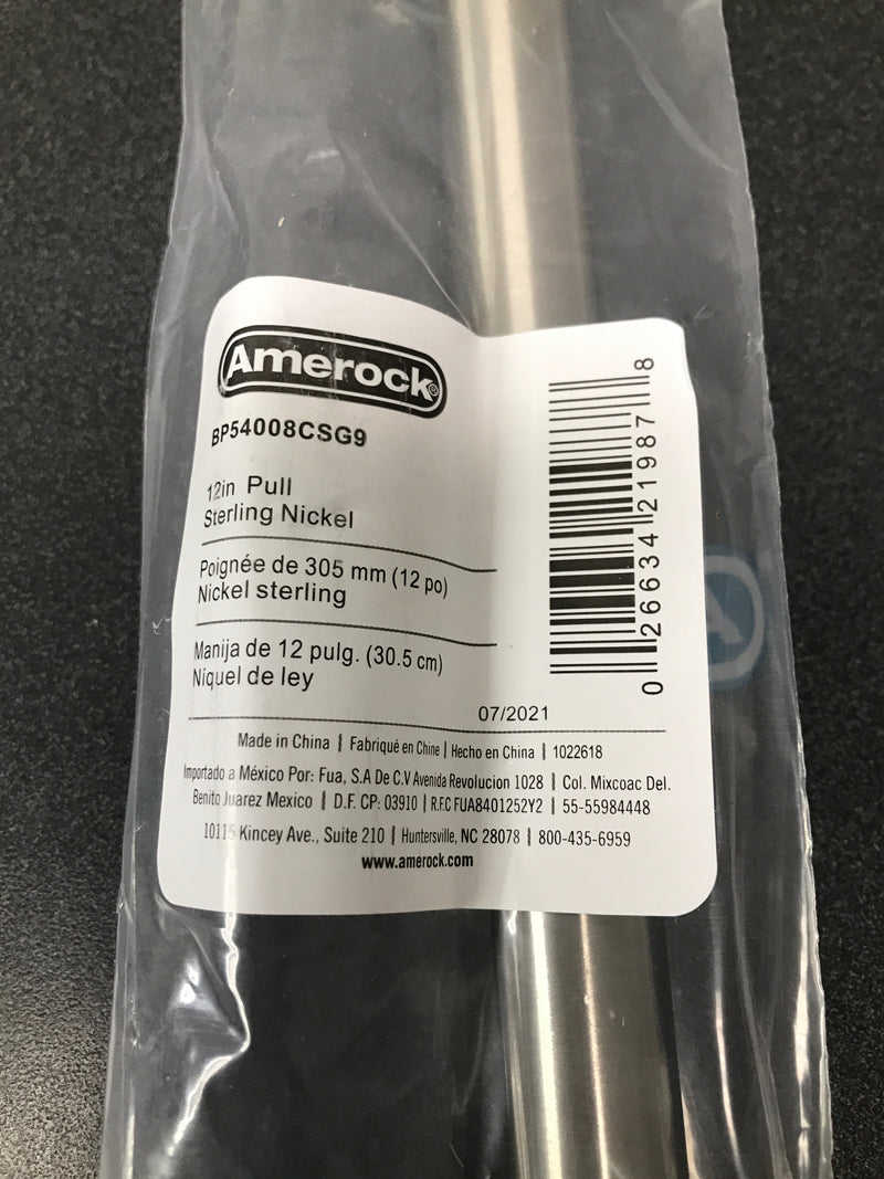 Amerock BP54008CSG9 Bar Pulls 12 Inch Center to Center Appliance Pull - Sterling Nickel