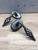 Emtek 720LSS Lafayette Wrought Steel Privacy Door Lever Set - Satin Steel