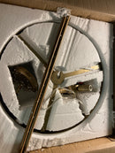 Capital Lighting 250231AW Dash 3 Light 16" Wide Semi-Flush Drum Ceiling Fixture - Aged Brass / White