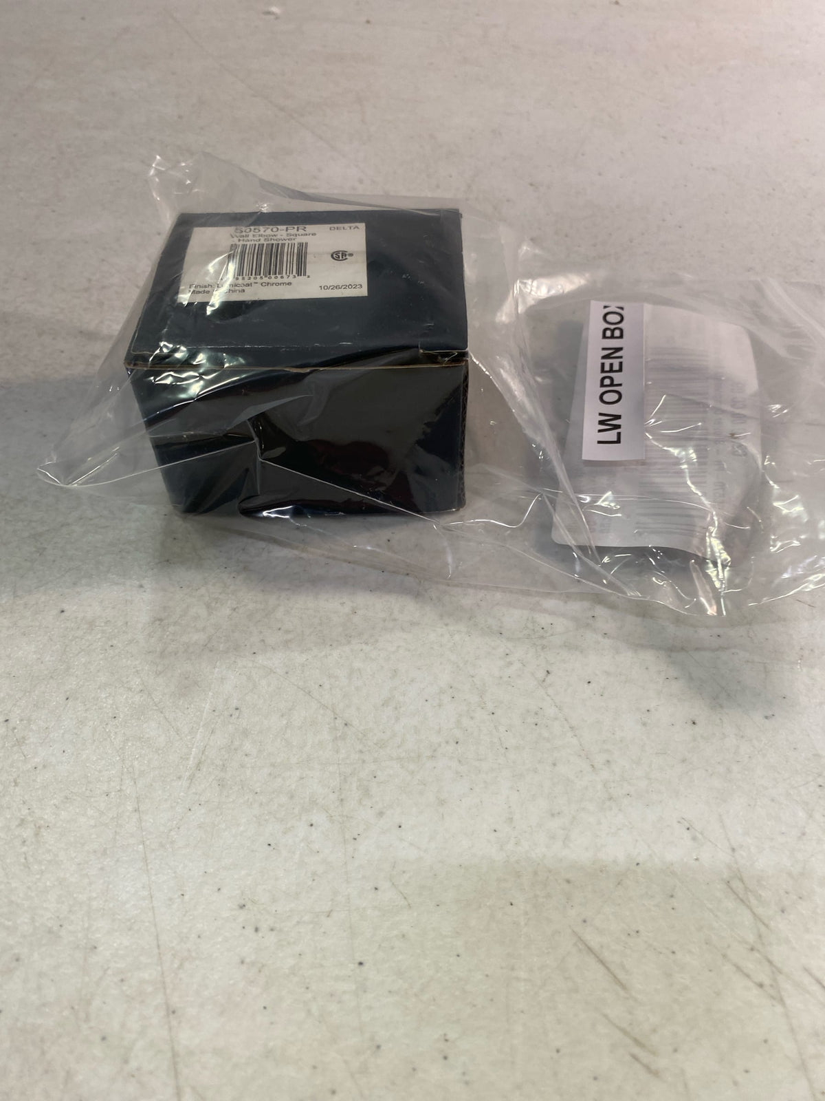 Delta 50570-PR Square Wall Supply Elbow for Hand Shower Hose Connection - Lumicoat Chrome