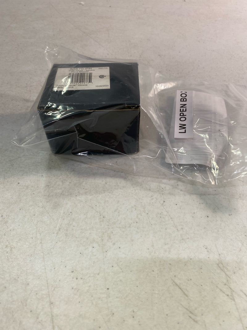 Delta 50570-PR Square Wall Supply Elbow for Hand Shower Hose Connection - Lumicoat Chrome