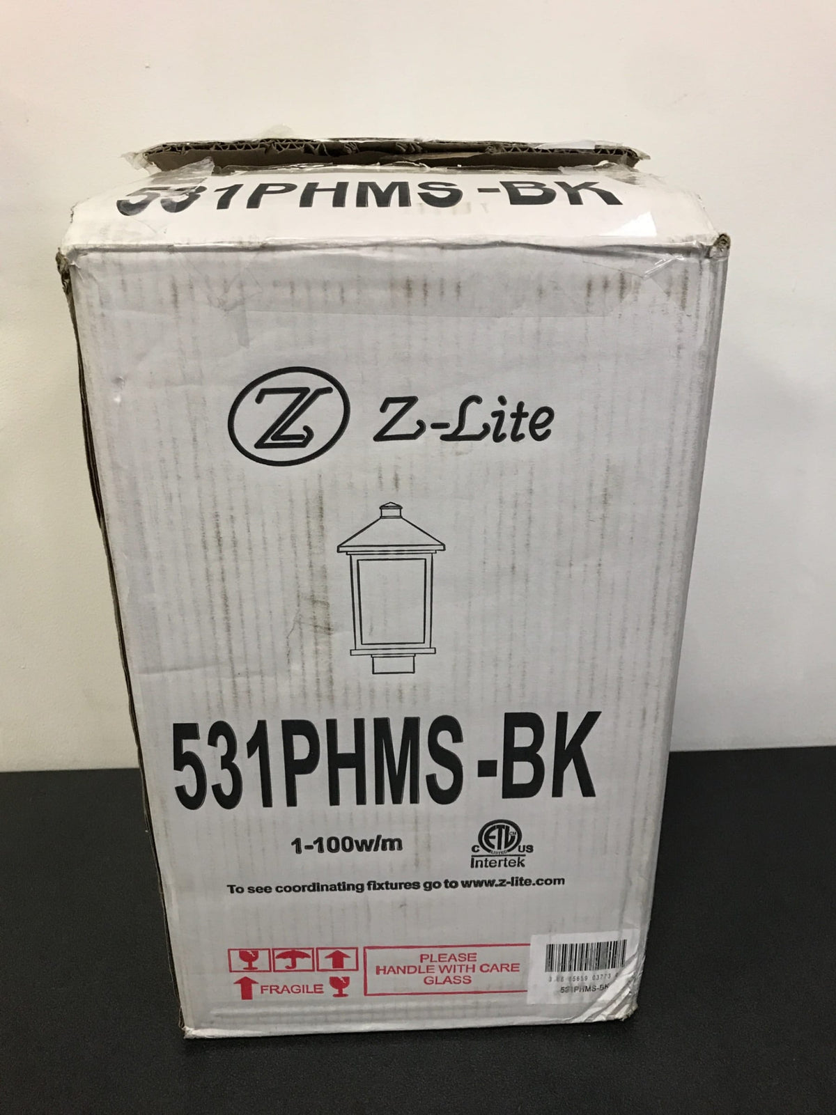 Z-Lite Portland 100-Watt 14.375-in Black Traditional Post Light