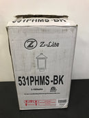 Z-Lite Portland 100-Watt 14.375-in Black Traditional Post Light