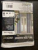 Lightsout with enershield technology HDFAIRFAX-400-470 Fairfax Blue 38 in. W x 95 in. L Grommet 100% Blackout Curtain (Single Panel)
