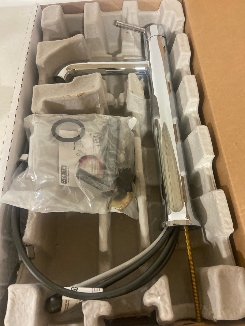 Delta 759-DST Trinsic Single Hole Single-Handle Vessel Bathroom Faucet in Chrome